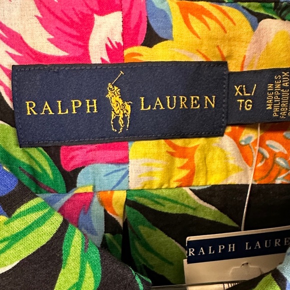 NWT Ralph Lauren Men's Hawaiian Tropical Special Edition Long Sleeve Shirt XL - Picture 2 of 8